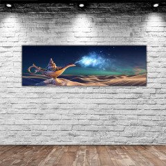 BK Home Alaaddin'in Sihirli Lambası Panorama Kanvas Tablo 100x35cm-1