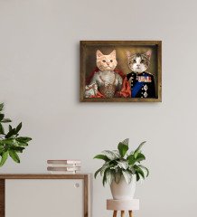 Evcil Dostlara Özel Portre Doğal Masif Ahşap Çerçeveli Tablo 30x40cm-18