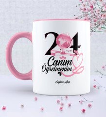 Kişiye Özel Canım Öğretmenim Pembe Kupa Bardak - 2