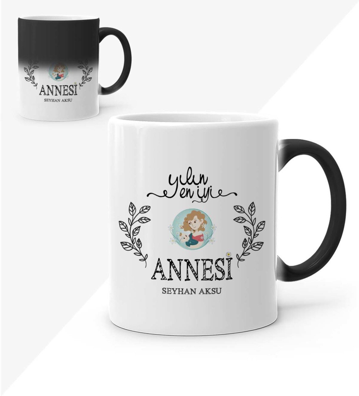 Kişiye Özel Yılın En İyi Annesi Sihirli Kupa Bardak - 1