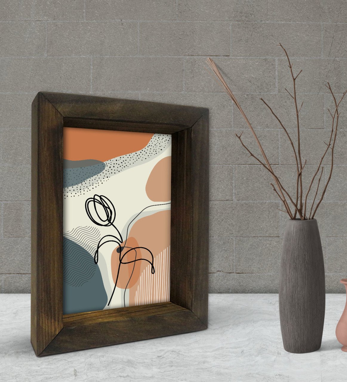 BK Gift Dekoratif Doğal Masif Ahşap Çerçeve 15x20cm-16