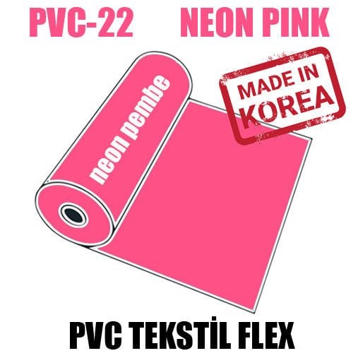 PVC Neon Pembe (Neon Pink)  Flex / 51 cm x 1 metre