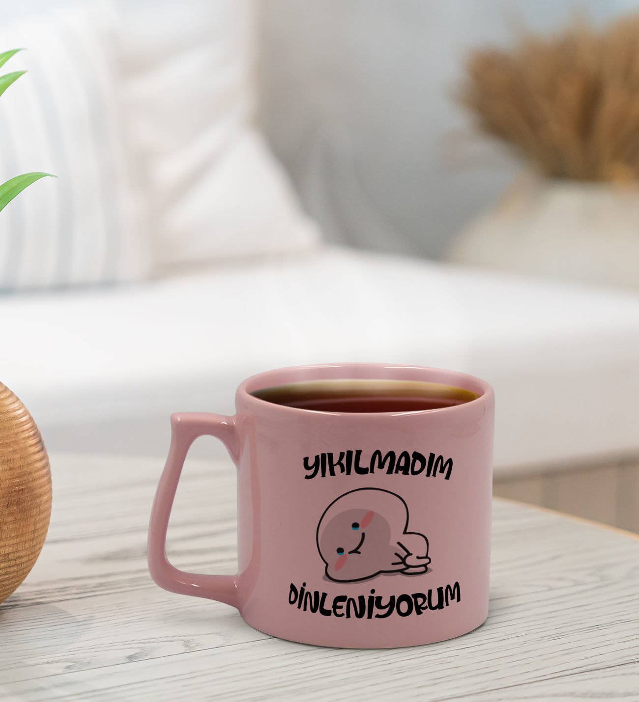 BK Gift Pastel Pembe Middle Kupa Bardak, Arkadaşa Hediye, Ev Hediyesi, Doğum Günü Hediyesi, Ofis Hediyesi-1
