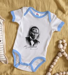 BK Kids Atatürk Temalı Mavi Bebek Body Zıbın-14