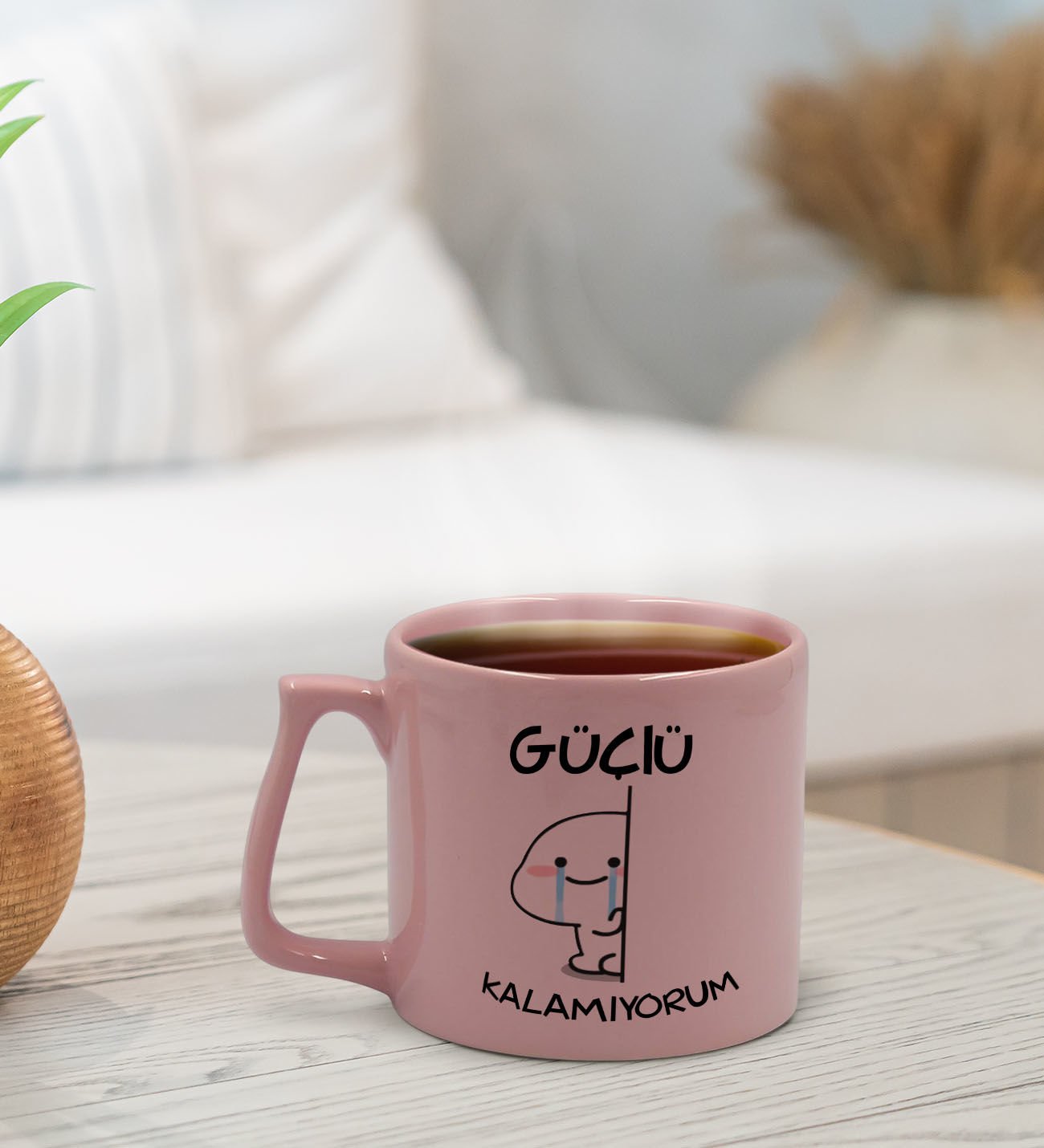 BK Gift Pastel Pembe Middle Kupa Bardak, Arkadaşa Hediye, Ev Hediyesi, Doğum Günü Hediyesi, Ofis Hediyesi-2
