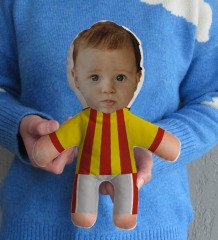 BK Kids Kişiye Özel Fotoğraflı Bebek Yastık ve Bebek Body Zıbın Hediye Seti - Model 4.1