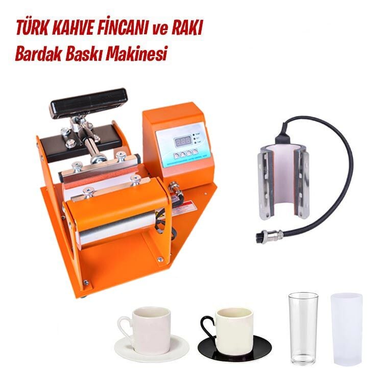 Süblimasyon Türk Kahve Fincanı Ve Rakı Bardak Baskı Makinesi