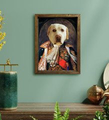 Evcil Dostlara Özel Portre Doğal Masif Ahşap Çerçeveli Tablo 45x65cm-3