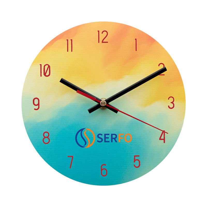 Sublimasyon Yuvarlak Cam Saat  18 cm