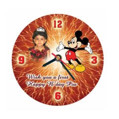 Sublimasyon Yuvarlak Cam Saat  18 cm