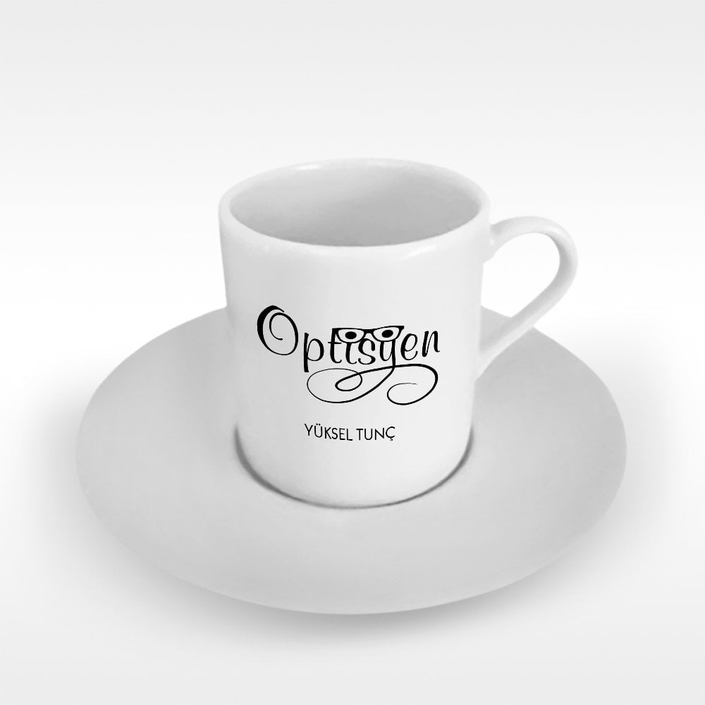 Kişiye Özel Mesleki Optisyen Türk Kahvesi Fincanı - 2