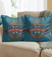 BK Gift King Of The Sea Tasarımlı İkili Yastık-1