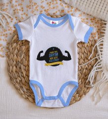 BK Kids Dayım Halleder Tasarımlı Mavi Bebek Body Zıbın-1