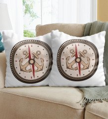 BK Gift Pusula Tasarımlı İkili Yastık-1