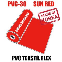 PVC Güneş Kırmızı (Sun Red) Flex / 51 cm x 1 metre