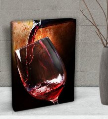 BK Gift Şarap Tasarımlı Dekoratif Mini Kanvas Tablo 15x20cm-4