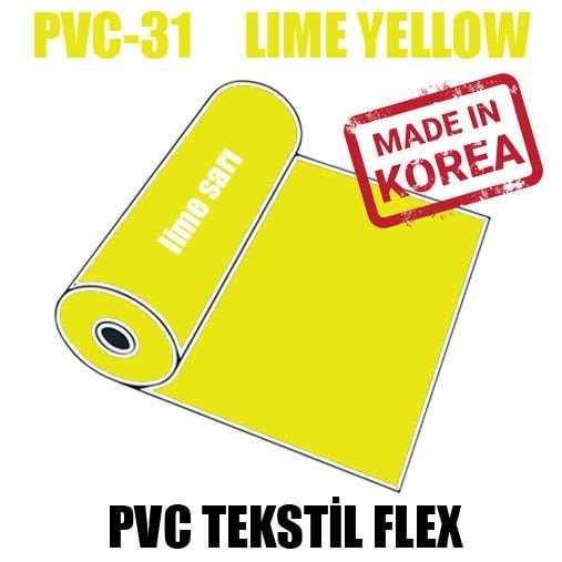 PVC Lime Sarı (Lime Yellow) Flex / 51 cm x 1 metre