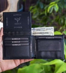 BK Gift Kişiye Özel Garbalia Jackson Hakiki Deri RFID Korumalı Bozuk Para Gözlü Erkek Cüzdan ve Kemer Hediye Seti | Babalar Günü Hediyesi, Erkeklere Özel Hediye, Yeni İş Hediyesi