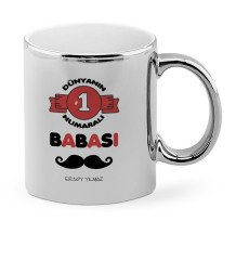 Babalar Gününe Özel Dünyanın 1 Numaralı Babası Krom Kupa Bardak - 1