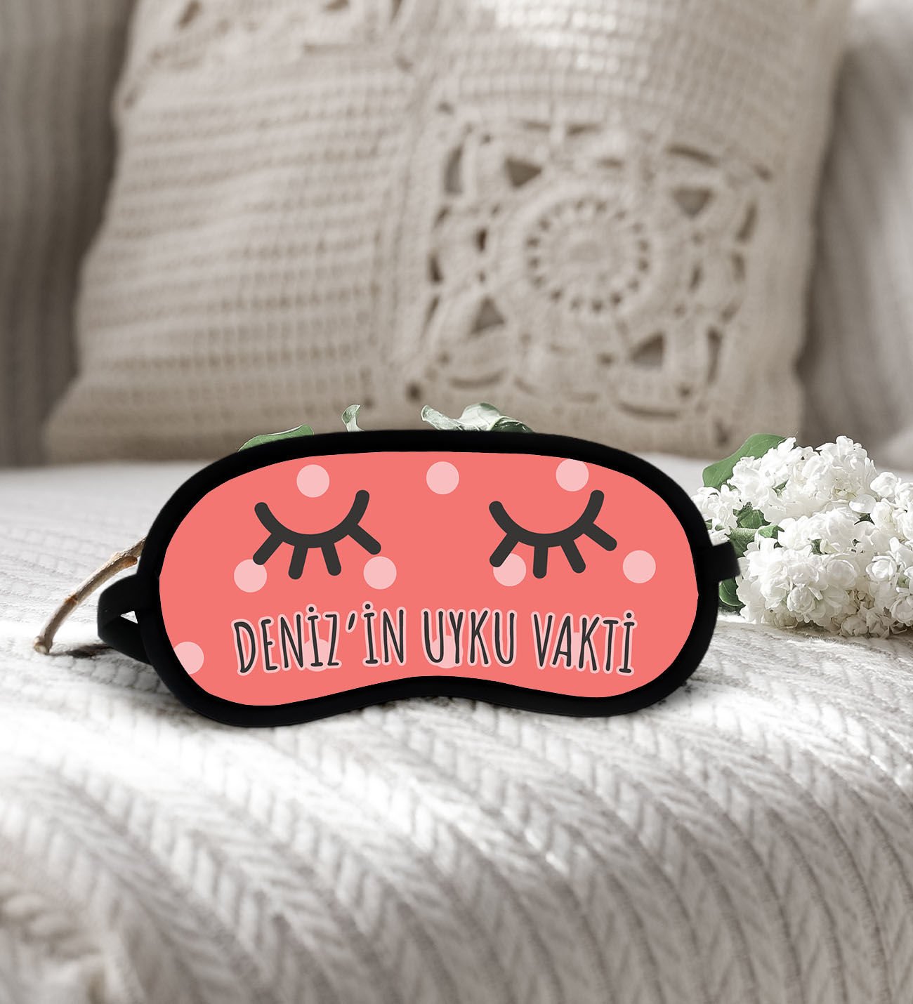 BK Gift İsimli Uyku Göz Bandı, Arkadaşa Hediye, Doğum Günü Hediyesi, Uyku Bandı-3