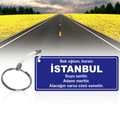 Kişiye Özel Yol Tabela Anahtarlık (İstanbul)