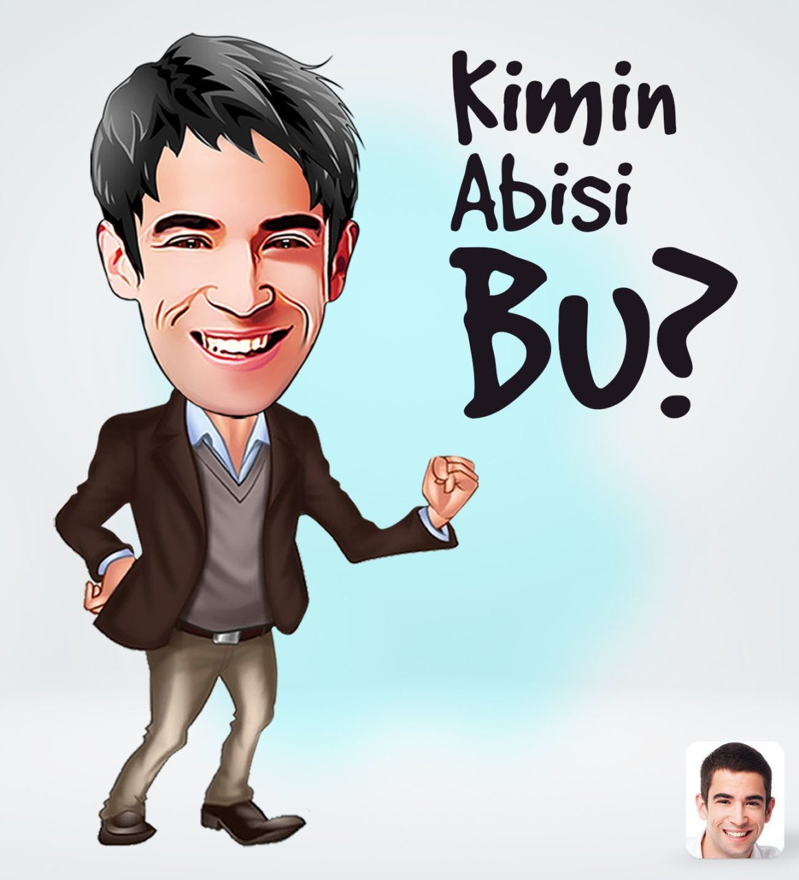 Kişiye Özel Erkek Kimin Abisi Bu Tasarımlı Dijital Karikatür-1