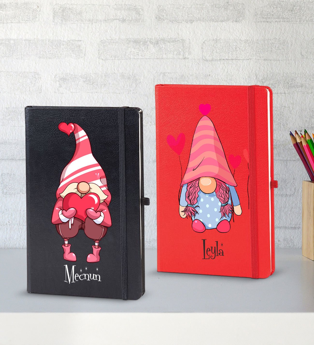 BK Gift Kişiye Özel Sevgili Temalı 2’li Defter Seti, Sevgiliye Hediye, Sevgililer Günü Hediyesi, Doğum Günü Hediyesi-9