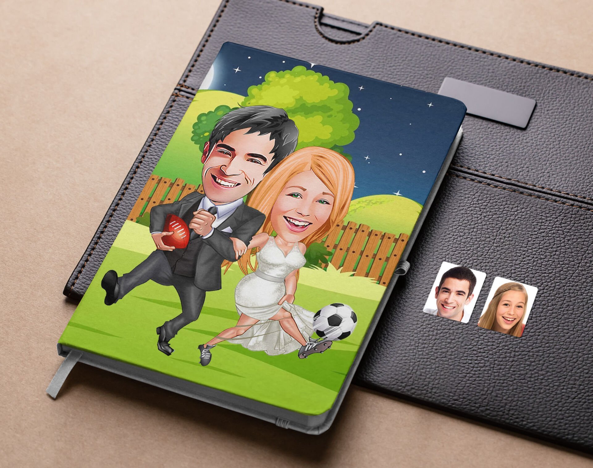 Bk Gift Kişiye Özel Sevgililer Karikatürlü Beyaz Defter-15 , Arkadaşa Hediye , Sevgiliye Hediye