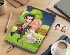 Bk Gift Kişiye Özel Sevgililer Karikatürlü Beyaz Defter-15 , Arkadaşa Hediye , Sevgiliye Hediye
