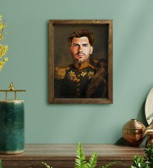 Kişiye Özel Rönesans Tasarımlı Doğal Masif Ahşap Çerçeveli Tablo 45x65cm-5