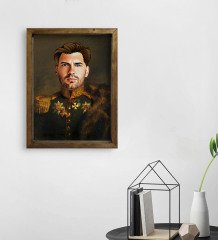 Kişiye Özel Rönesans Tasarımlı Doğal Masif Ahşap Çerçeveli Tablo 45x65cm-5