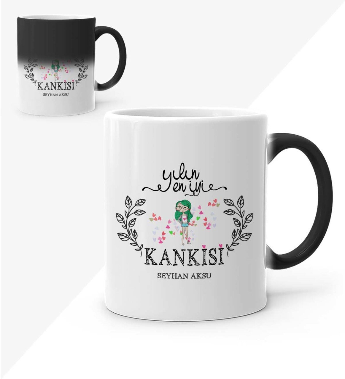 Kişiye Özel Yılın En İyi Kankisi Sihirli Kupa Bardak