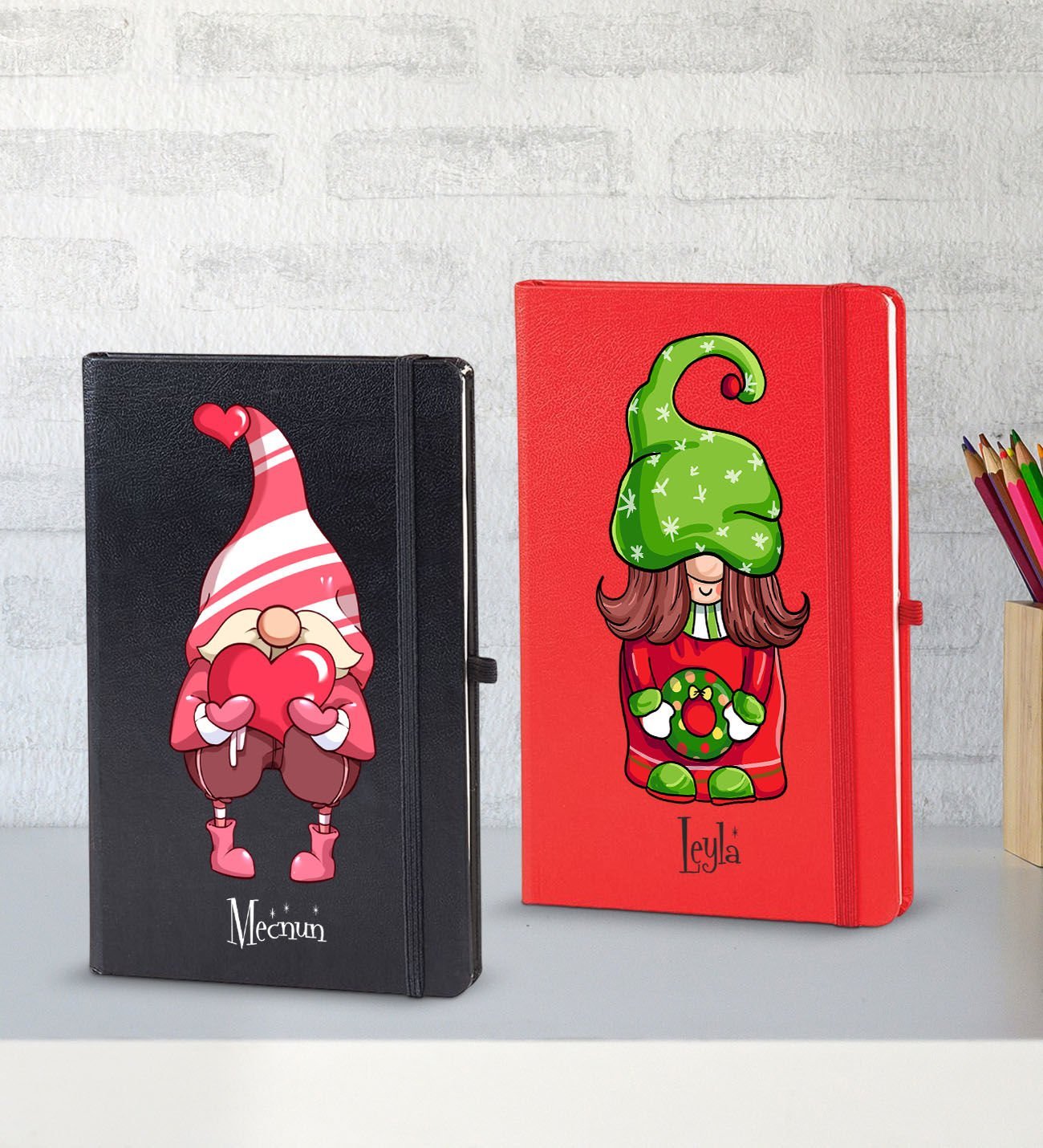 BK Gift Kişiye Özel Sevgili Temalı 2’li Defter Seti, Sevgiliye Hediye, Sevgililer Günü Hediyesi, Doğum Günü Hediyesi-10