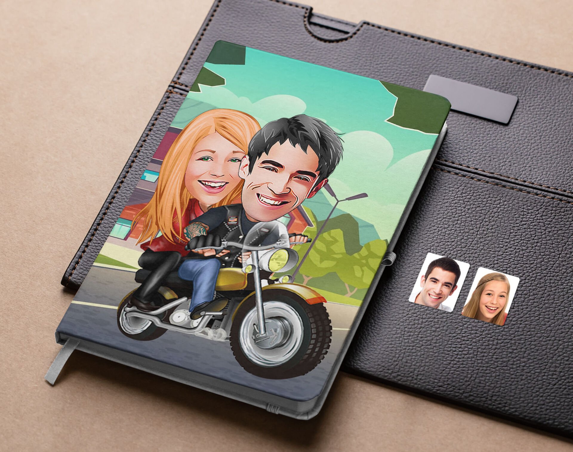Bk Gift Kişiye Özel Sevgililer Karikatürlü Beyaz Defter-17 , Arkadaşa Hediye , Sevgiliye Hediye