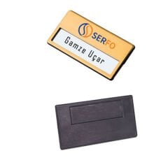 Sürgülü Metal Yaka İsimliği (altın)