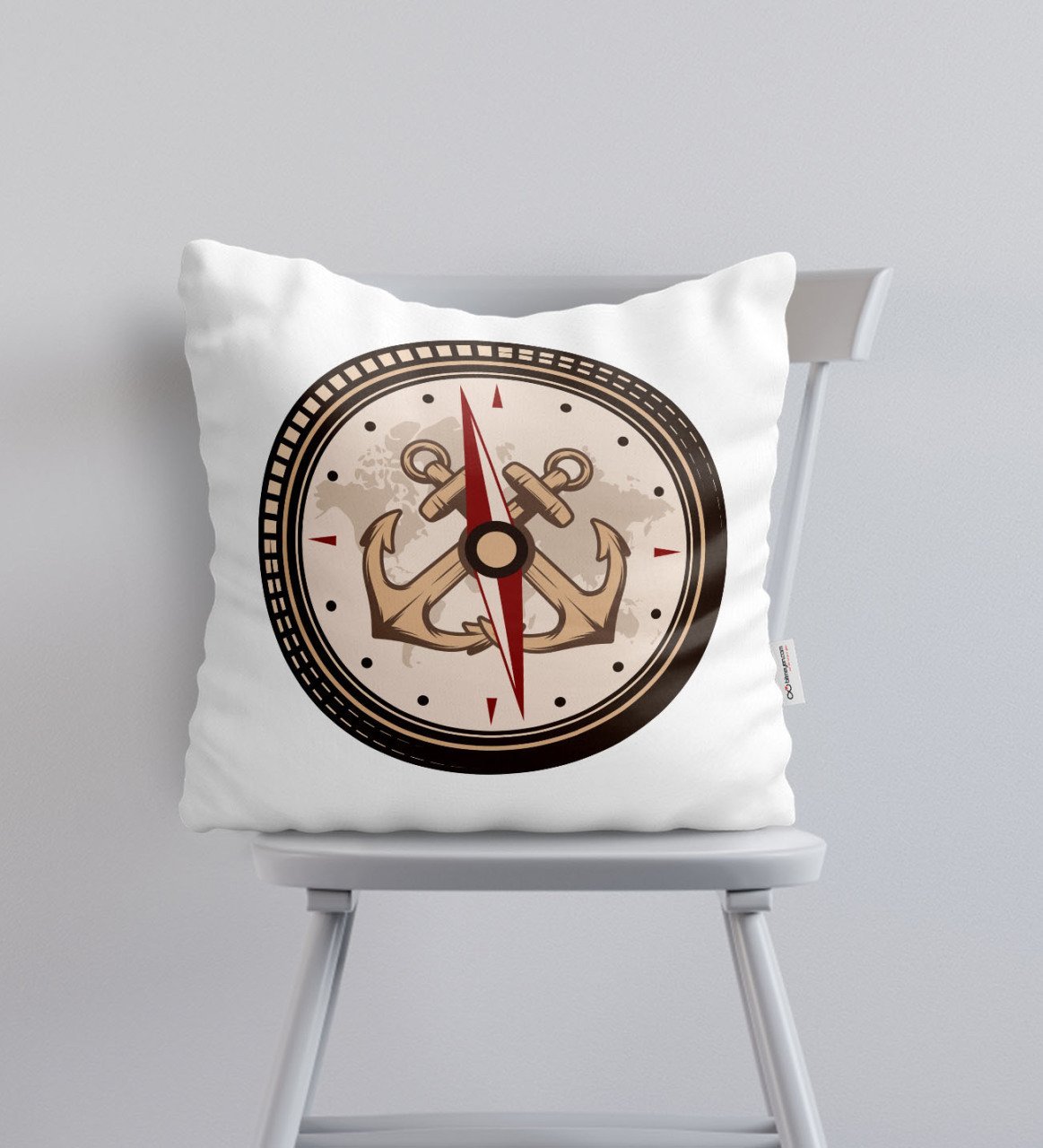 BK Gift Pusula Tasarımlı Yastık-1