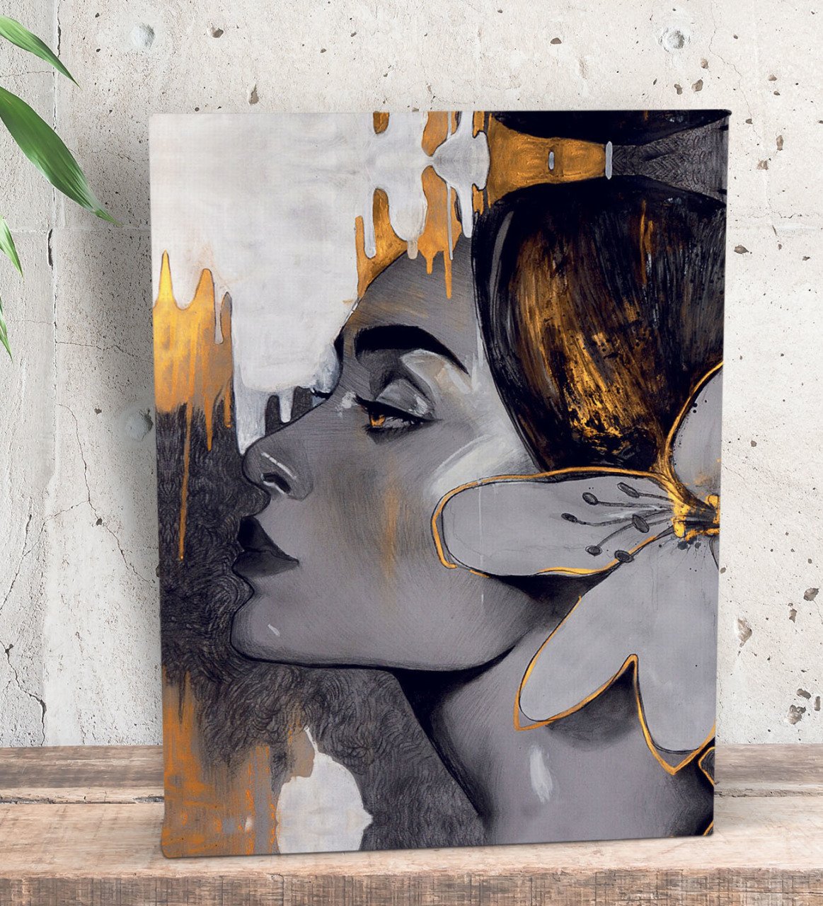 BK Gift Woman Art Tasarımlı Dekoratif Mini Kanvas Tablo 15x20cm-11