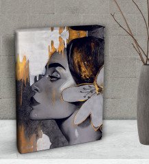 BK Gift Woman Art Tasarımlı Dekoratif Mini Kanvas Tablo 15x20cm-11