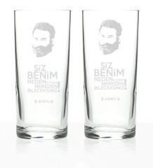 Kişiye Özel 2'li Siz Benim Neden İçtiğimi Nereden Bileceksiniz Rakı Bardağı Seti - 1