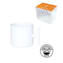 Sublimasyon Porselen T Beyaz Kupa - Kutulu