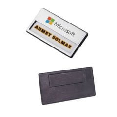 Sürgülü Metal Yaka İsimliği (gümüş)