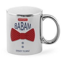 Babalar Gününe Özel Yakışıklı Babam Krom Kupa Bardak - 2