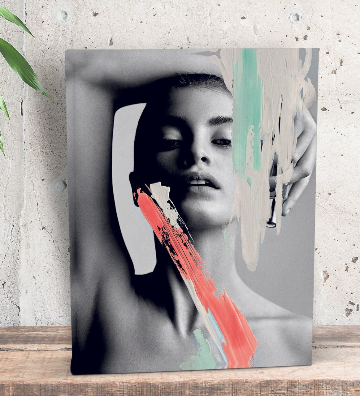 BK Gift Woman Art Tasarımlı Dekoratif Mini Kanvas Tablo 15x20cm-14