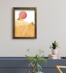 BK Gift Otel Odası Konseptli Doğal Masif Ahşap Çerçeveli Tablo 30x40cm-44