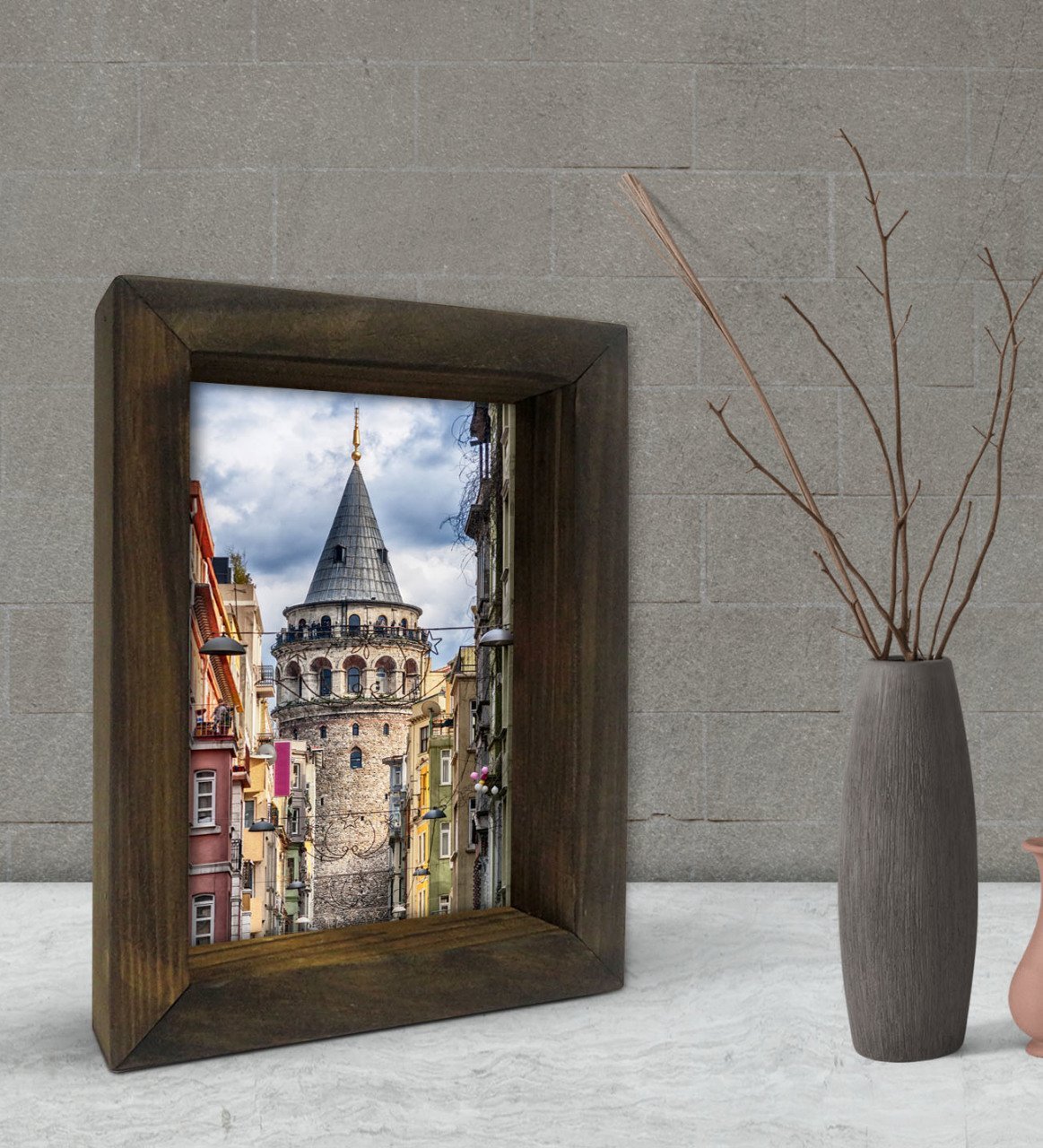 BK Gift Dekoratif Doğal Masif Ahşap Çerçeve 15x20cm-39