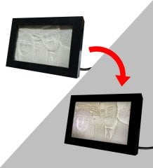 Kişiye Özel Fotoğraflı 3D Led Işıklı Çerçeve 12x17cm