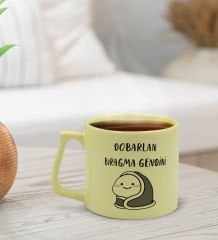 BK Gift Pastel Sarı Middle Kupa Bardak, Arkadaşa Hediye, Ev Hediyesi, Doğum Günü Hediyesi, Ofis Hediyesi-9