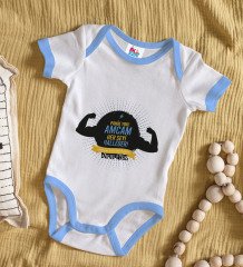 BK Kids Kişiye Özel Mavi Bebek Body Zıbın - Model 68