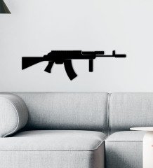 BK Gift Silah Tasarımlı Ahşap Duvar Süsü-44