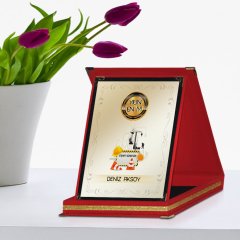 Kişiye Özel Yılın En İyi İnşaat Mühendisi Kırmızı Plaket Ödülü